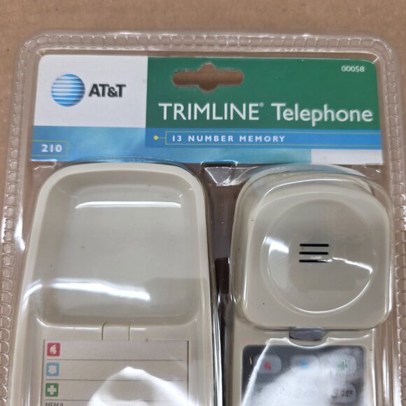 NOS Vintage AT&T Trimline 210 Bisque Corded Push Button Receiver Phone - Picture 10 of 16